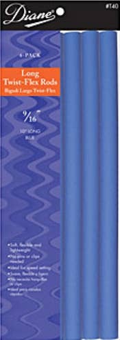 MI Hair Distribution - 10 INCH TWIST-FLEX RODS 6-PACK BLUE 9/16 INCH