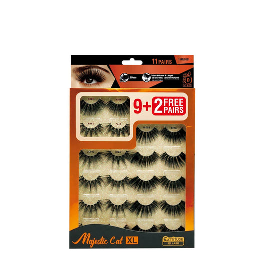 EBIN NEW YORK - 11 PAIRS MEGA LASH - MAJESTIC CAT