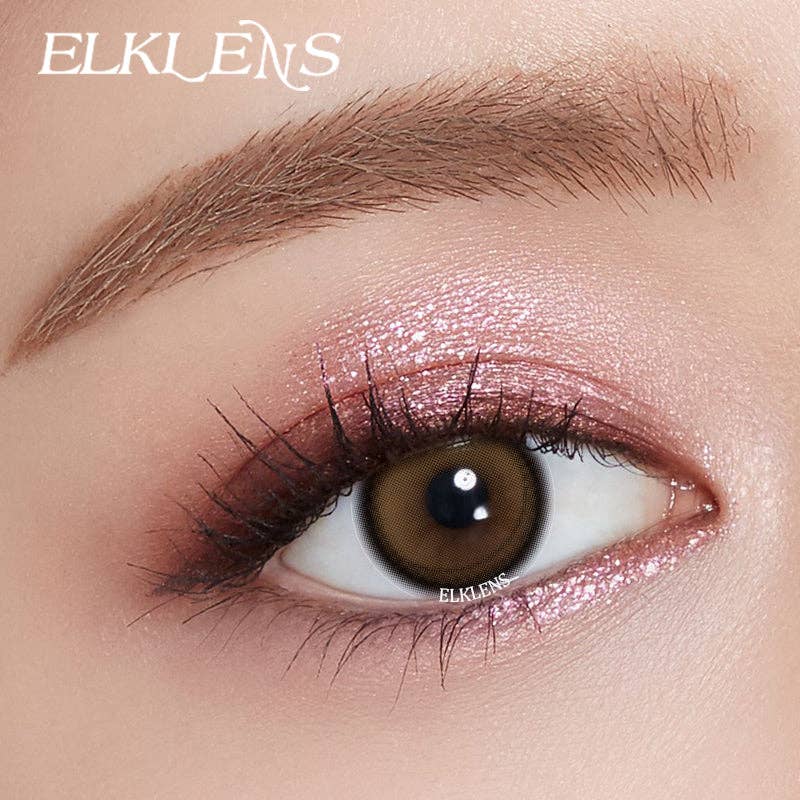 ELKLENS Boy Brown Colored Contact Lenses