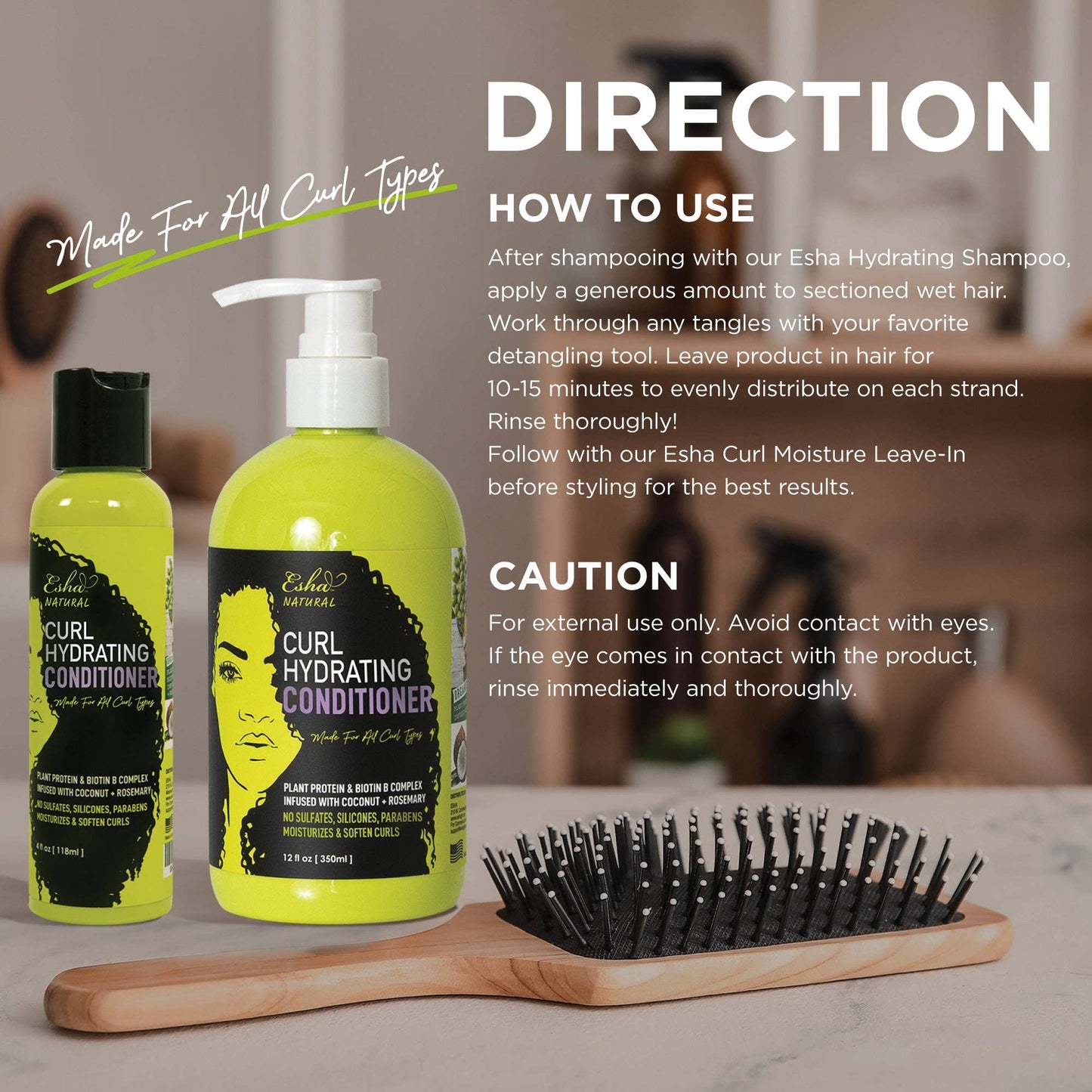 Esha Girl - Esha Natural Curl Hydrating Conditioner: 12oz (350ml)