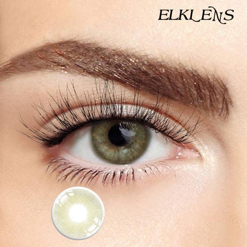 ELKLENS Amber Green Colored Contact Lenses