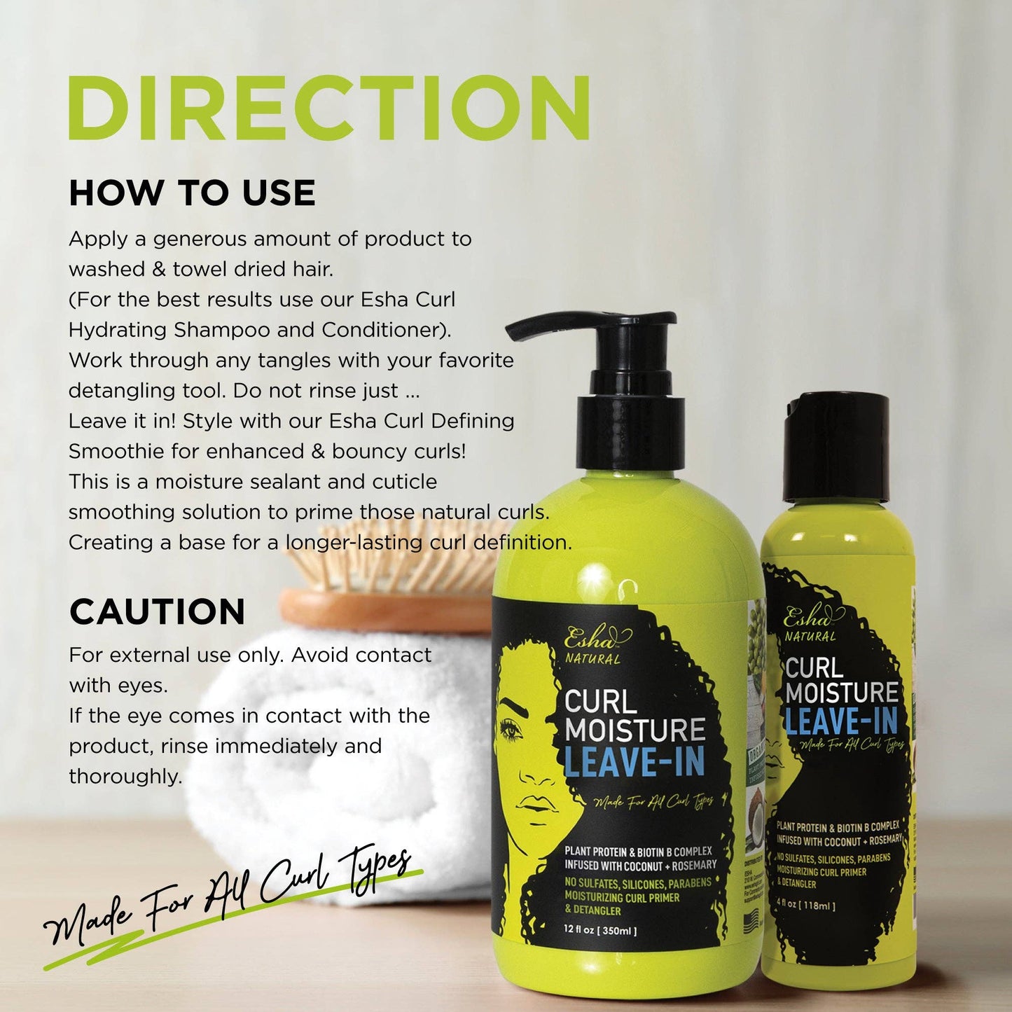 Esha Natural Curl Moisture Leave-In: 12oz (350ml)