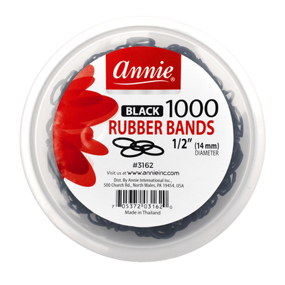 Annie - Annie Rubber Bands 1000Ct Black