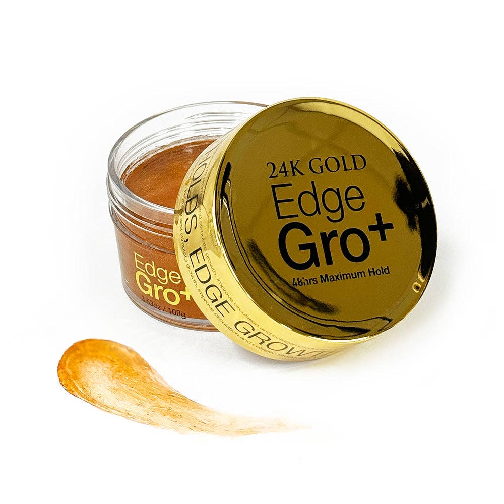 SM Beauty LLC - Lux Collection - 24k Gold Edge Gro+ 3.53oz/100g: LX23001 Edge Gro+