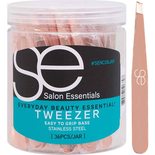 Majestic Wholesale - Salon Essentials Everyday Rose Gold Tweezer 36ct