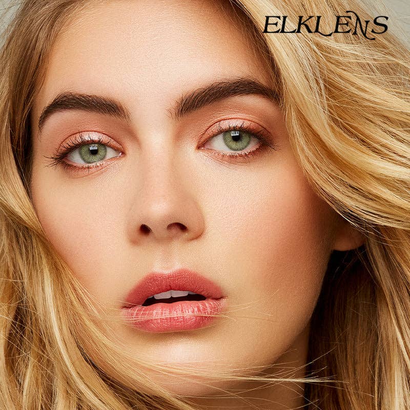 ELKLENS Amber Green Colored Contact Lenses
