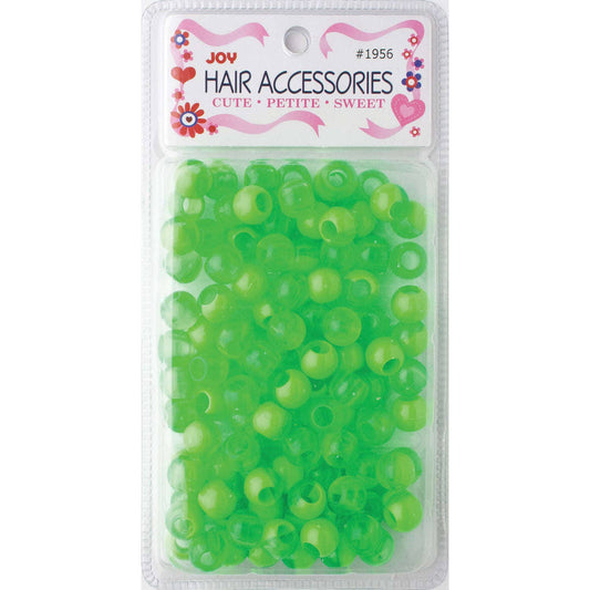 Annie - Joy Round Plastic Beads XL Two Tone Pastel Green