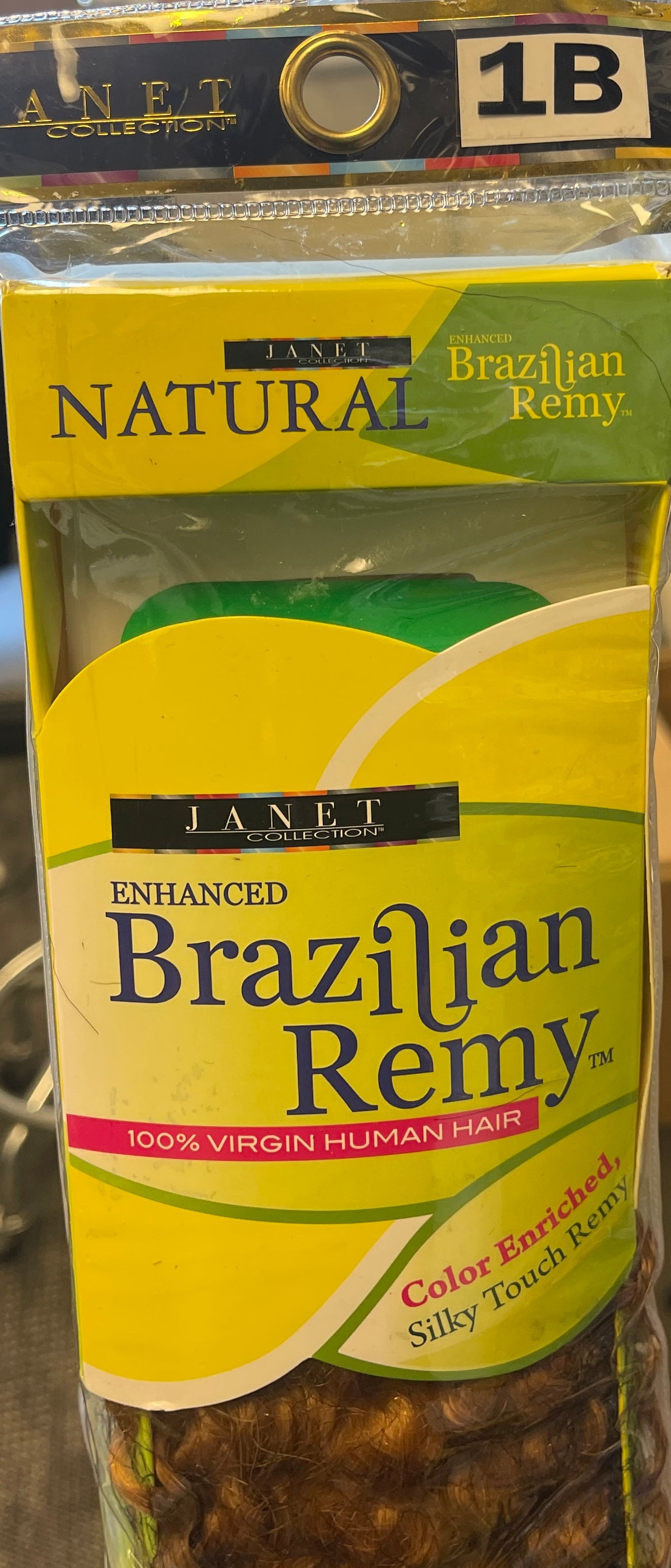 Janet Brazilian Remy 14inch 100% Human Jerry Curl Color 1 B