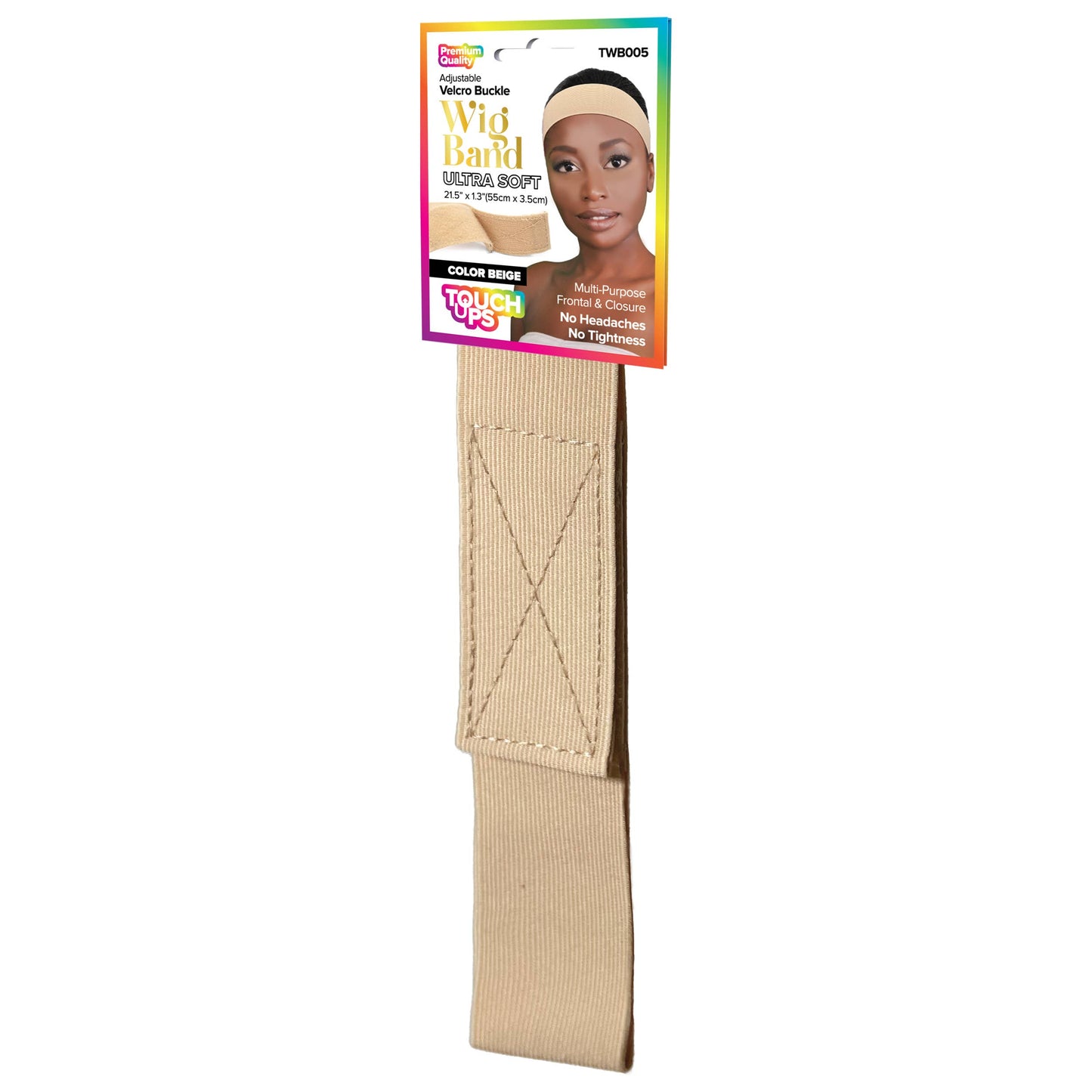 SM Beauty LLC - TouchUps - Adjustable Buckle Wig Band | Ultra Soft: TWB005 BEIGE