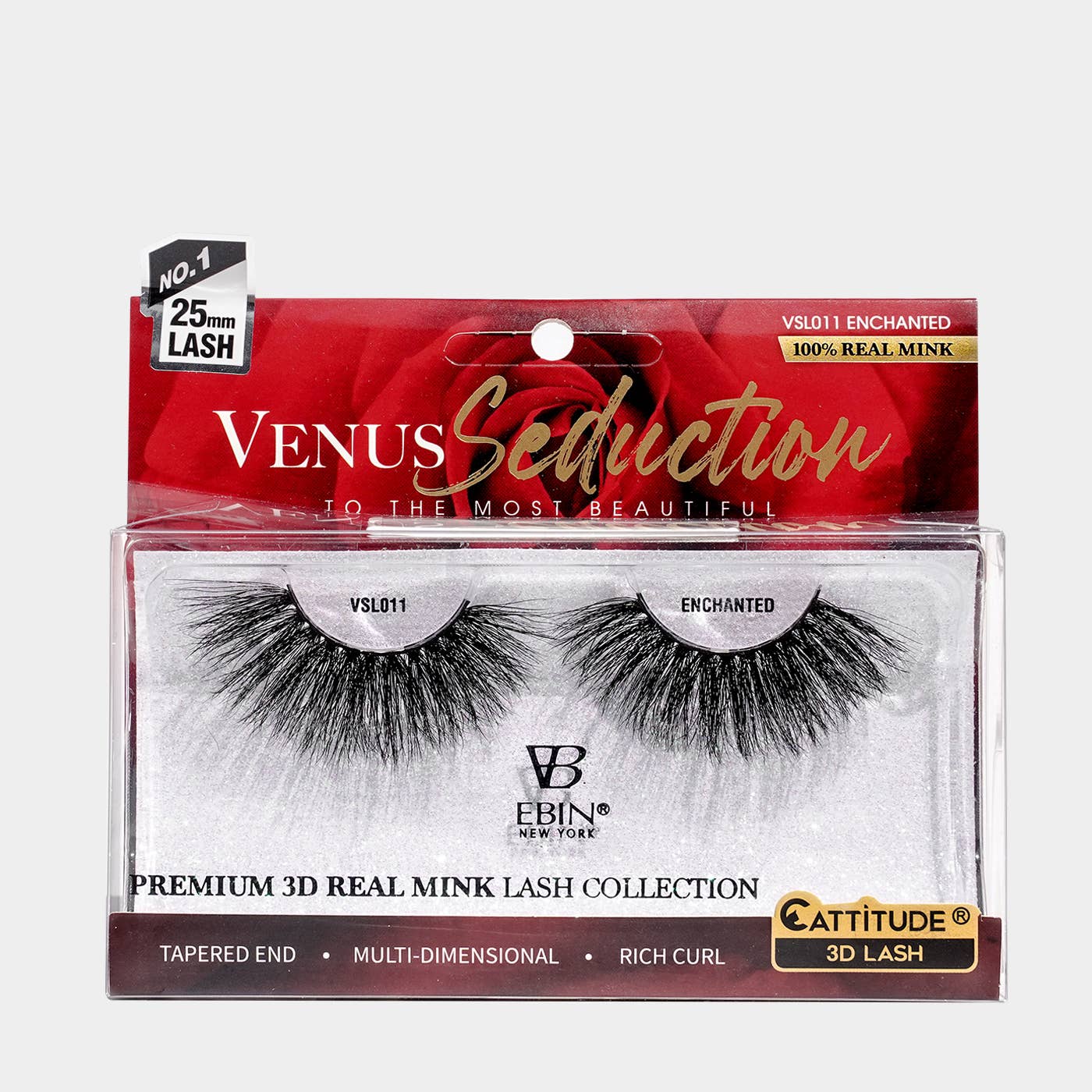 EBIN NEW YORK - Venus Seduction 25mm Real Mink 3D Lashes: Cherish