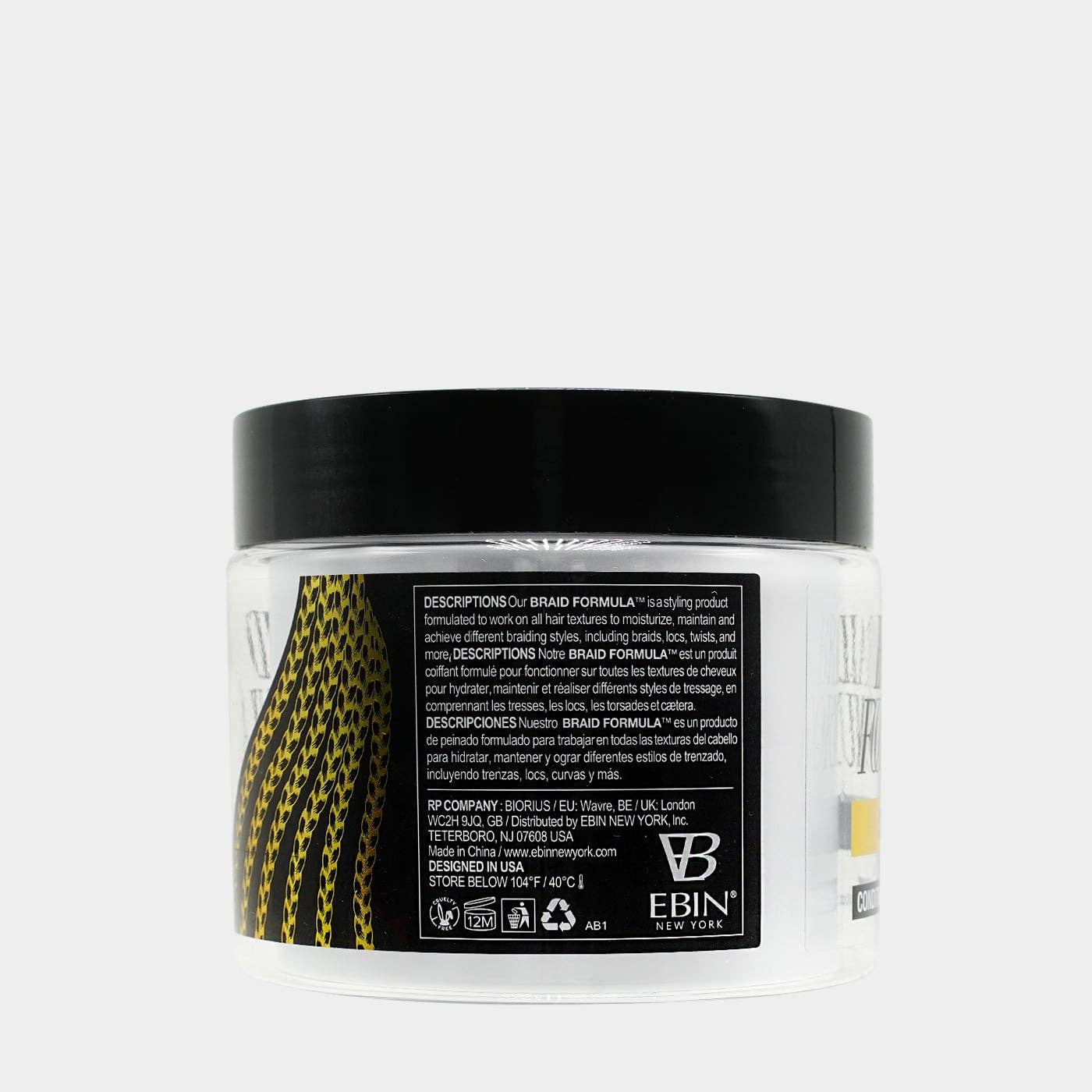 EBIN NEW YORK - BRAID FORMULA CONDITNIONING GEL SUPER HOLD - 11oz/ 310ml