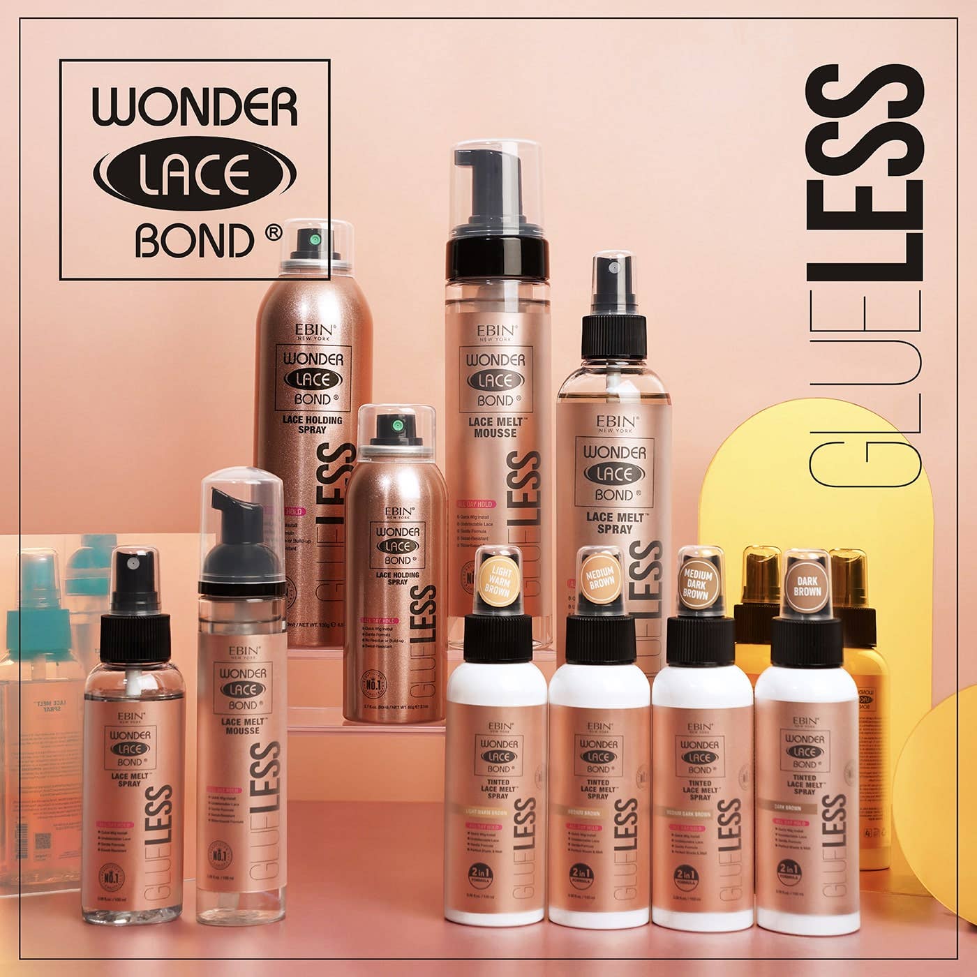 EBIN NEW YORK - Wonder Lace Bond GLUELESS - Lace Melt Mousse: 3.38oz (100ml)