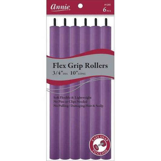 Annie - Annie Flex Grip Rollers 3/4In Dia 10In Long 6Ct Purple