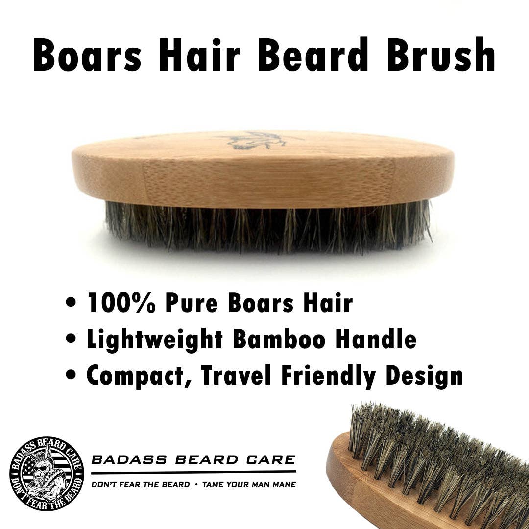 Badass Beard Care - Boars Hair Beard Brush