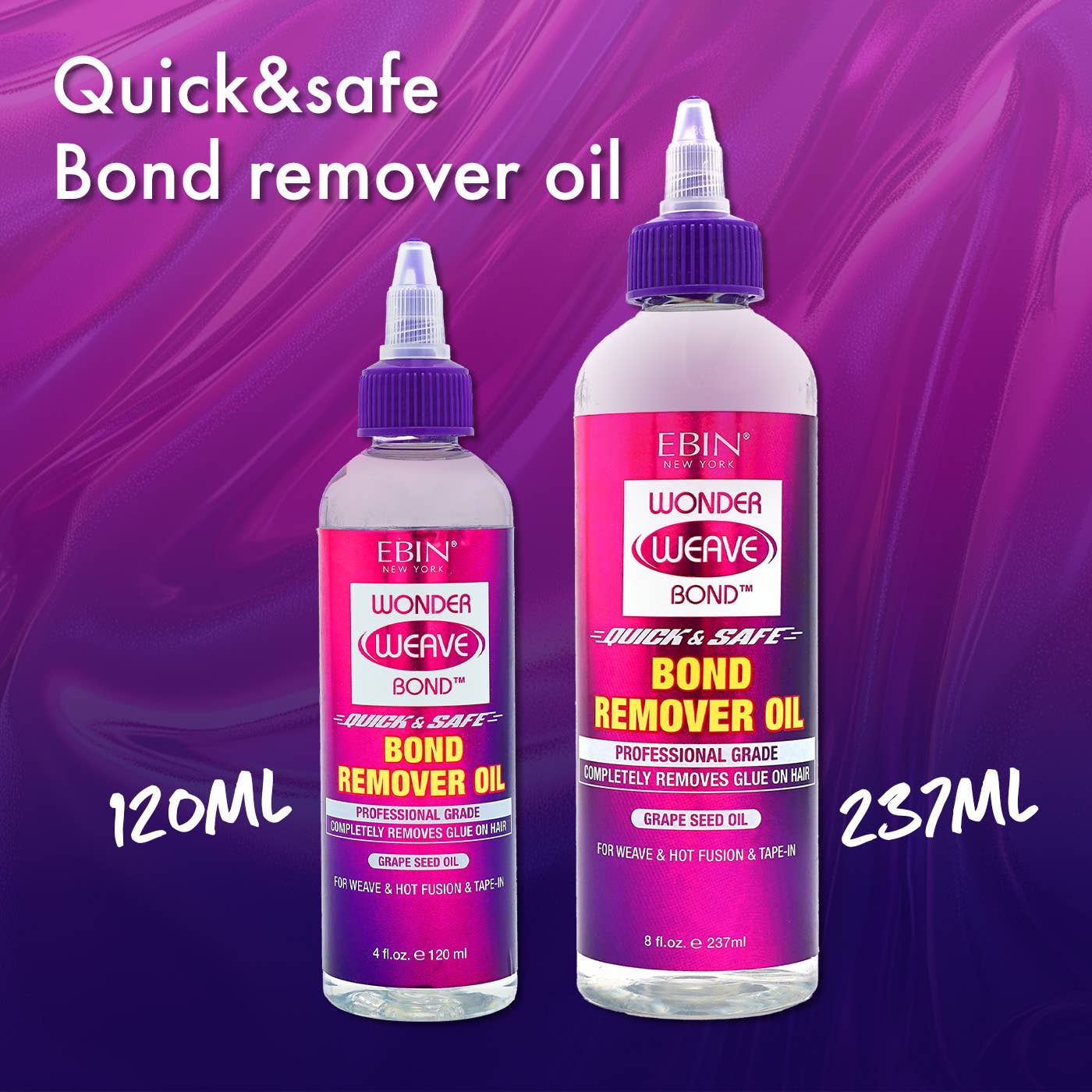 EBIN NEW YORK - Wonder Weave Bond Bond Remover Oil: 4oz /120mL