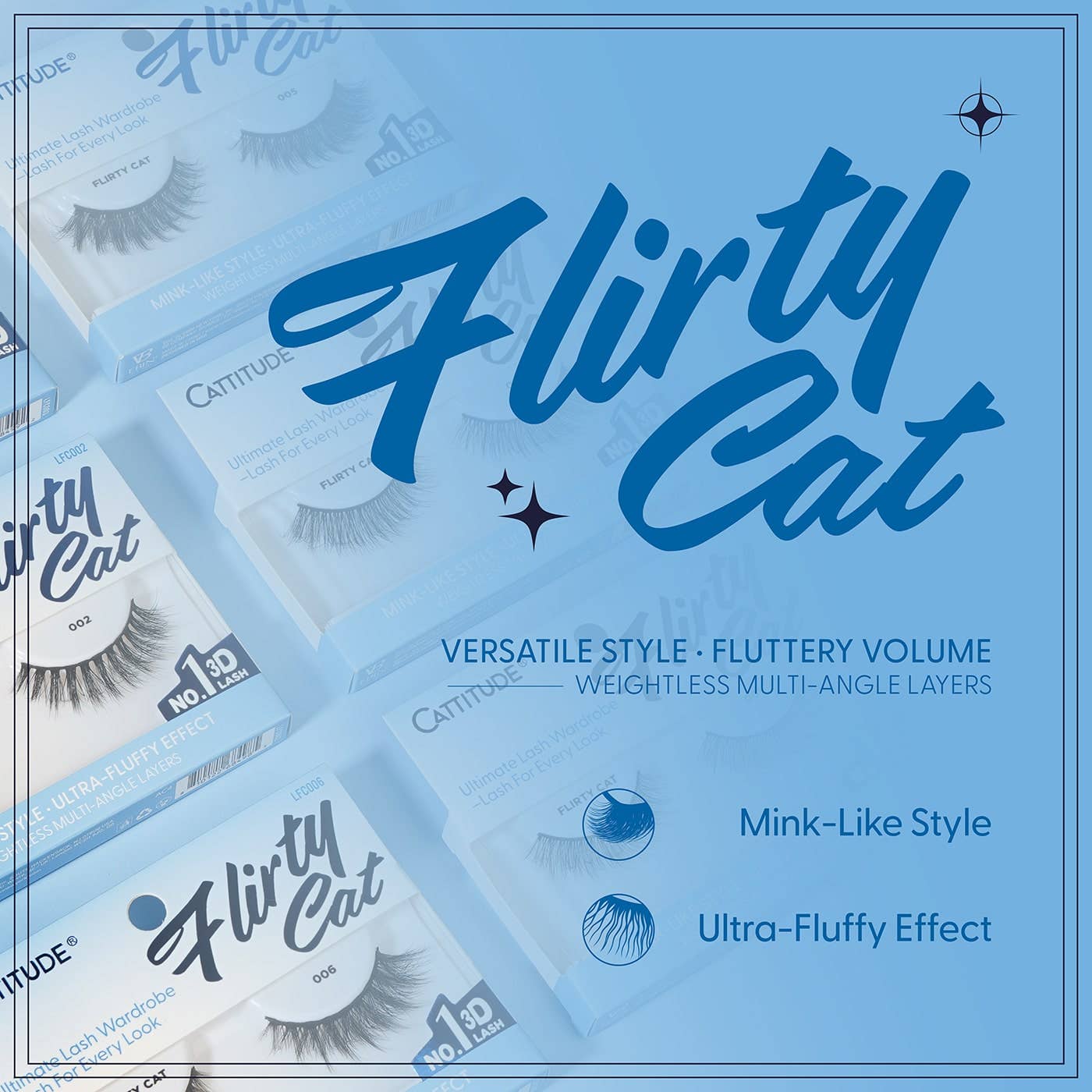 EBIN NEW YORK - CATTITUDE Lashes - Flirty Cat (002)