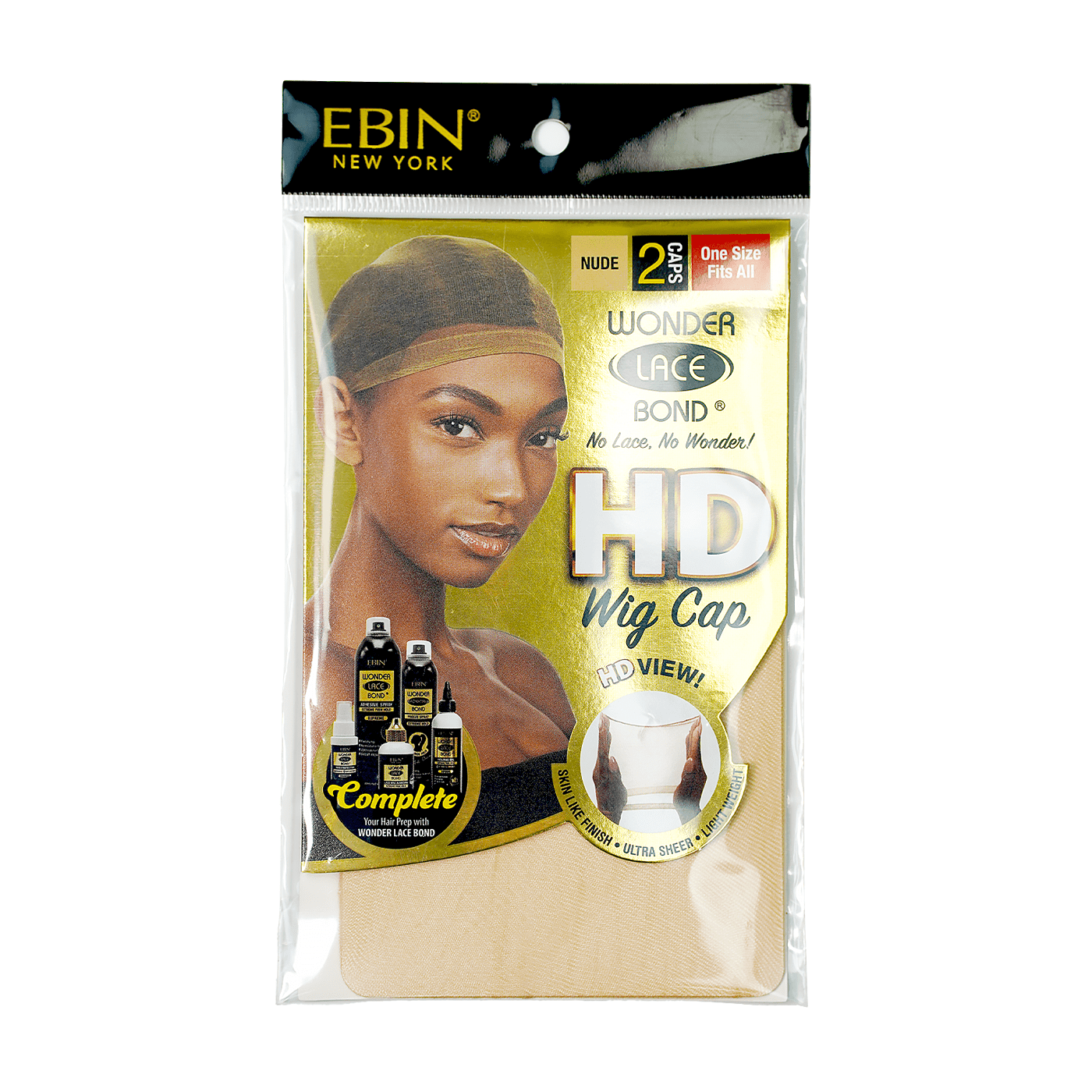 EBIN NEW YORK - Wonder Lace Bond HD Wig Caps: Nude