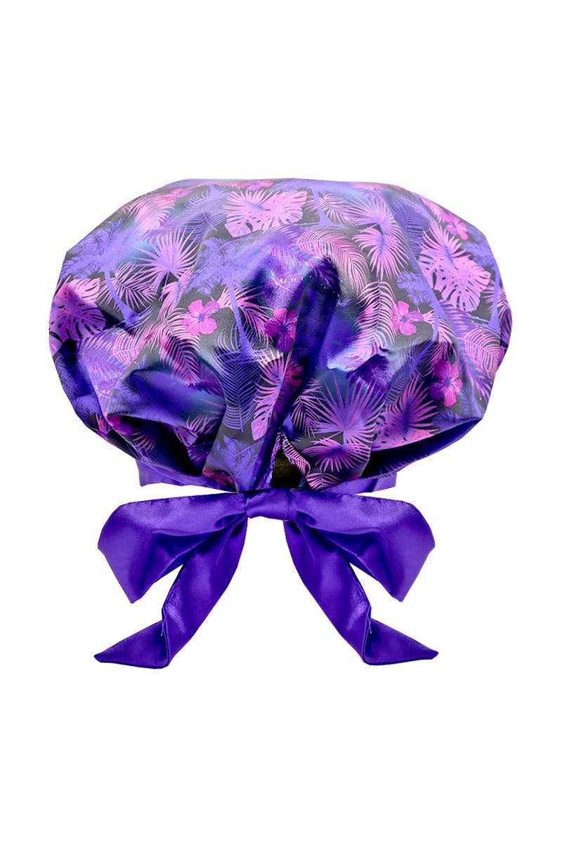 PINEAPPLE Beauty - CALA 66041 Adjustable Tie Silky Satin Bonnet Purple - 6pcs