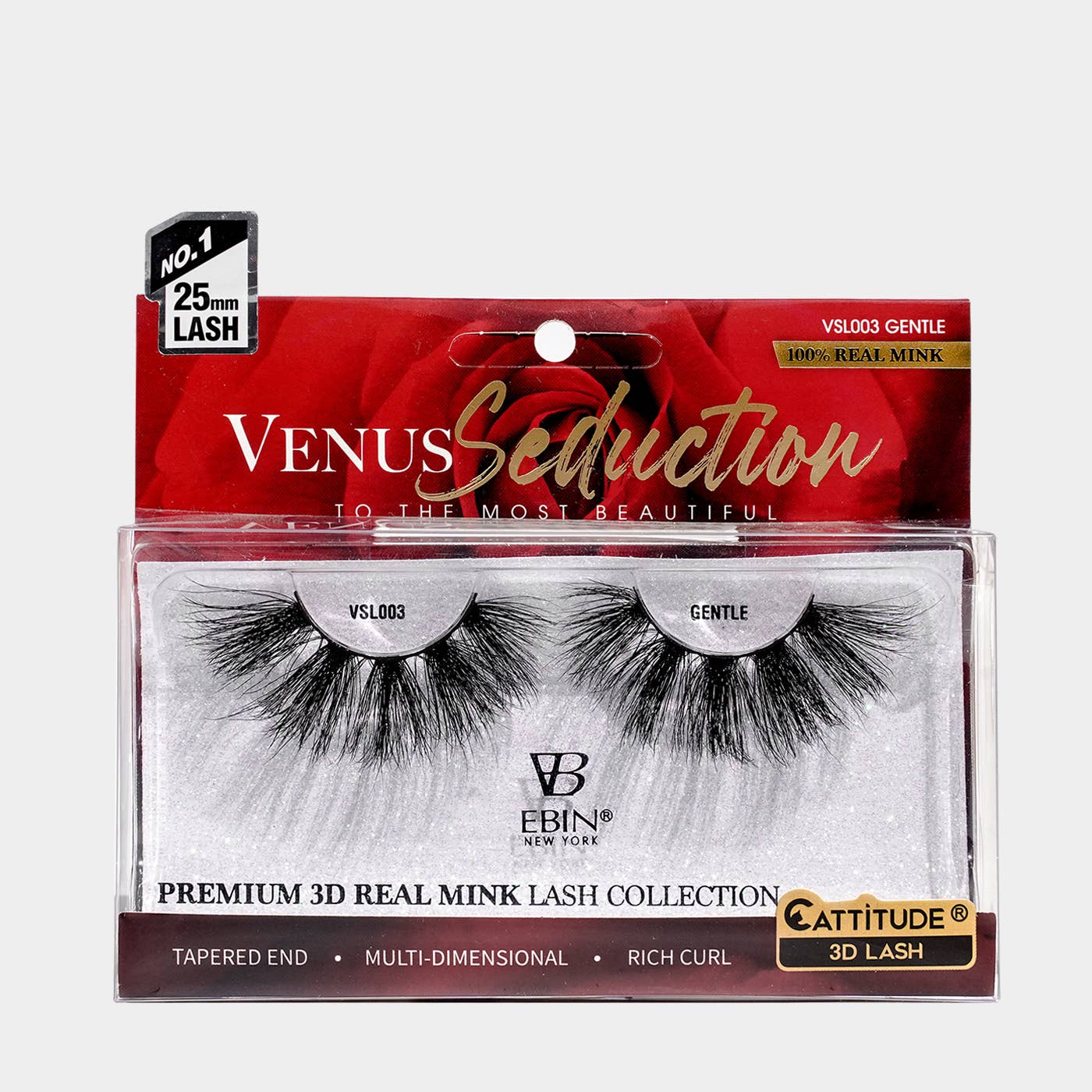 EBIN NEW YORK - Venus Seduction 25mm Real Mink 3D Lashes: Cherish