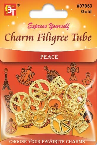 MI Hair Distribution - BRAID JEWELRY CHARMS-PEACE - GOLD