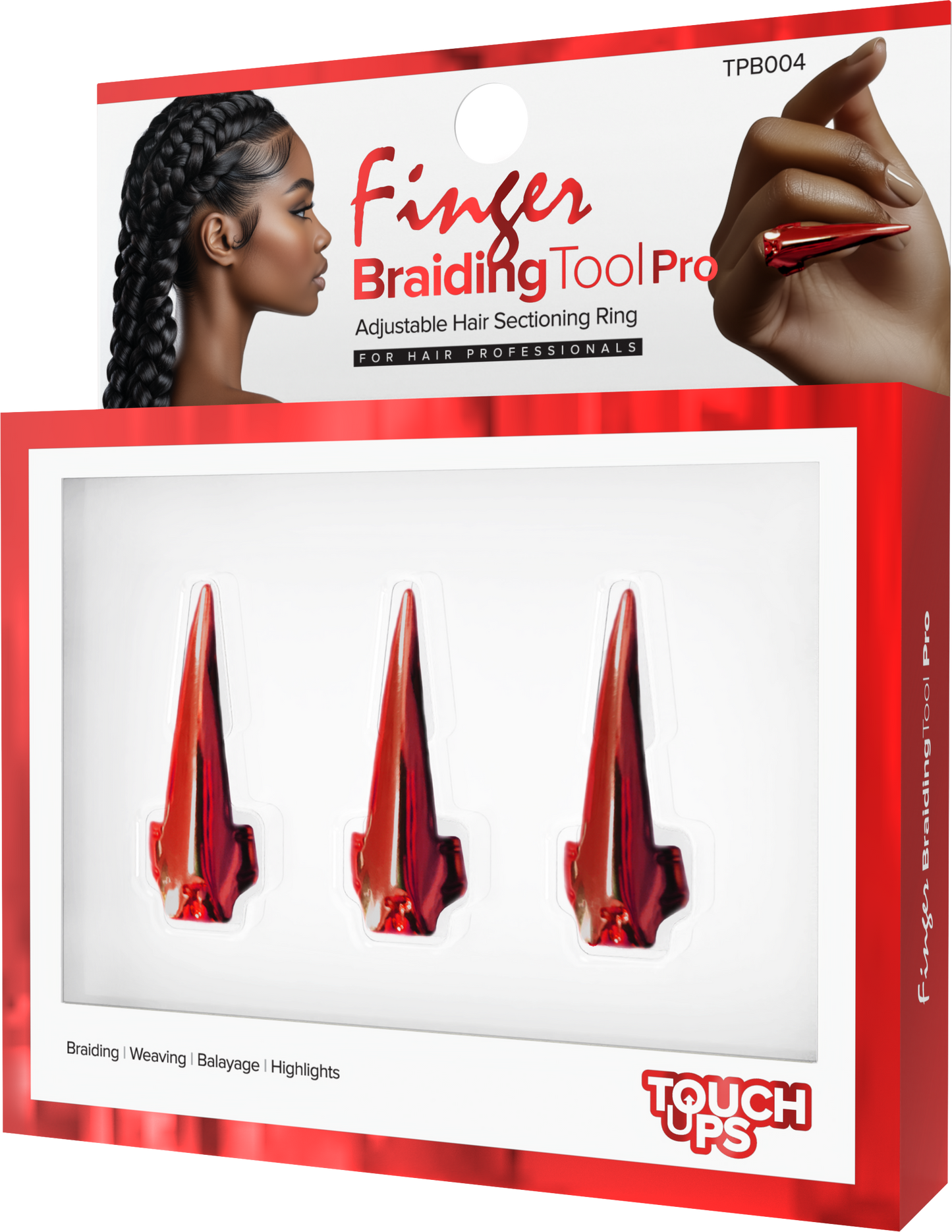 SM Beauty LLC - TouchUps - Finger Braiding Tool Pro: Gold / Single
