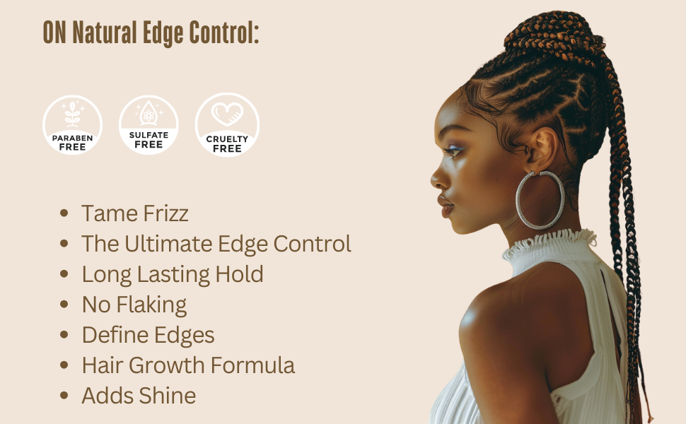 ON Natural USA - ON NATURAL - Edge Control Hair Gel [Coconut Oil & Vit E.]: 2.3oz