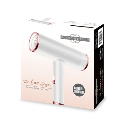 Luxe Hair Dryer - Black and Rose Gold, Personal Styling Tool