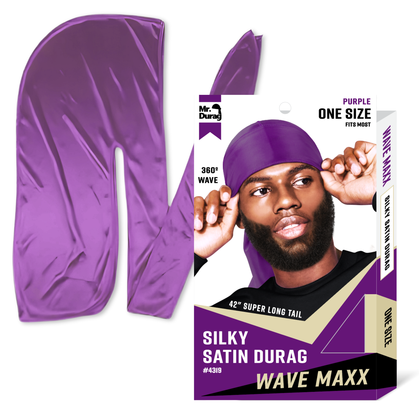 Annie International, Inc. - Mr. Durag Wave Maxx Silky Satin Durag, 1 Count, Assorted 2
