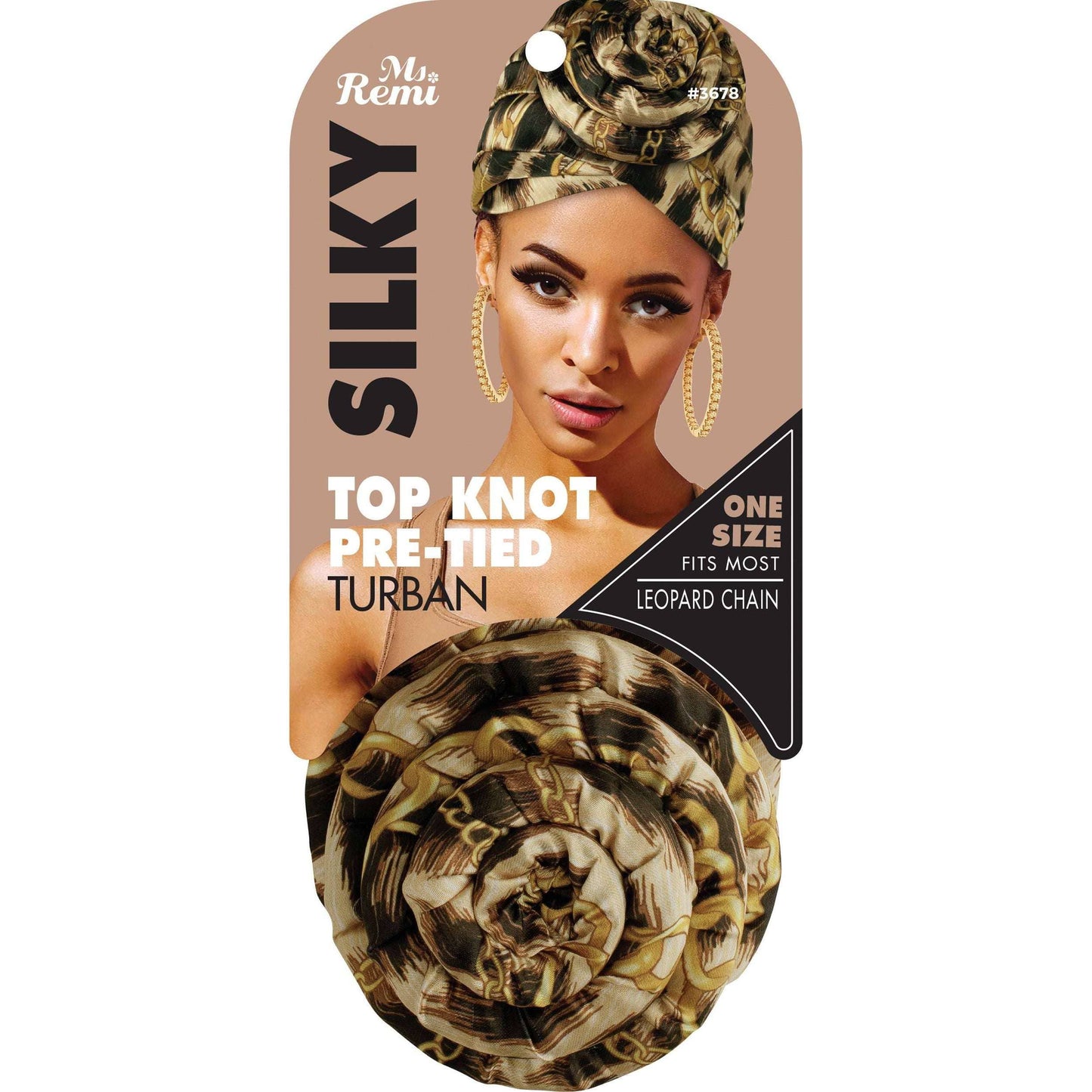 Ms. Remi Silky Top Knot Pre-Tied Turban Head Wrap