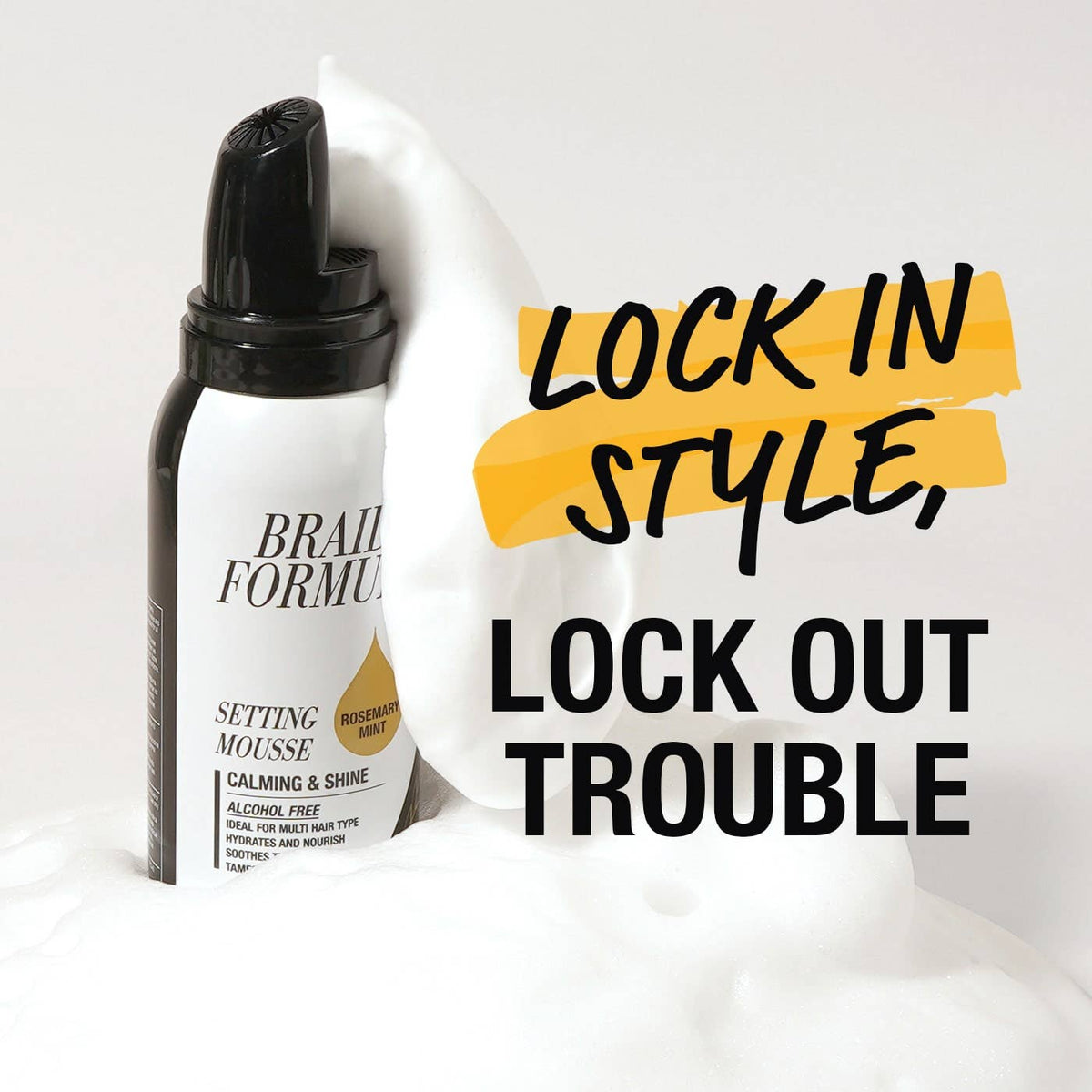 EBIN NEW YORK - SETTING MOUSSE CALMING & SHINE - ROSEMARY MINT: Travel / Mini