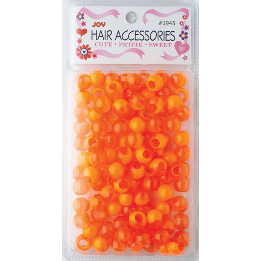 Annie - Joy Round Plastic Beads XL Two Tone Vivid Orange