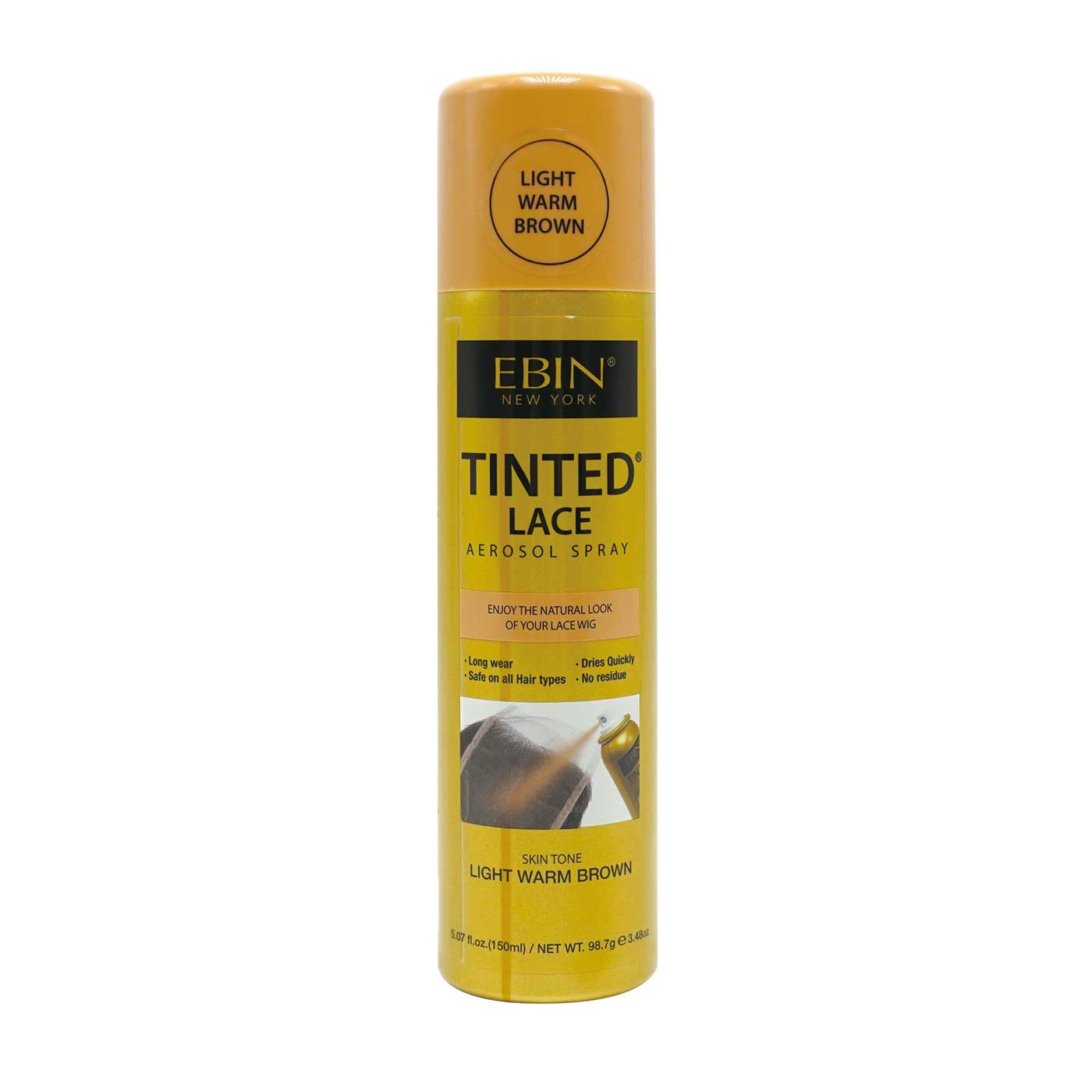 EBIN NEW YORK - Tinted Lace Aerosol Spray 5.07oz/150ml: Medium Brown