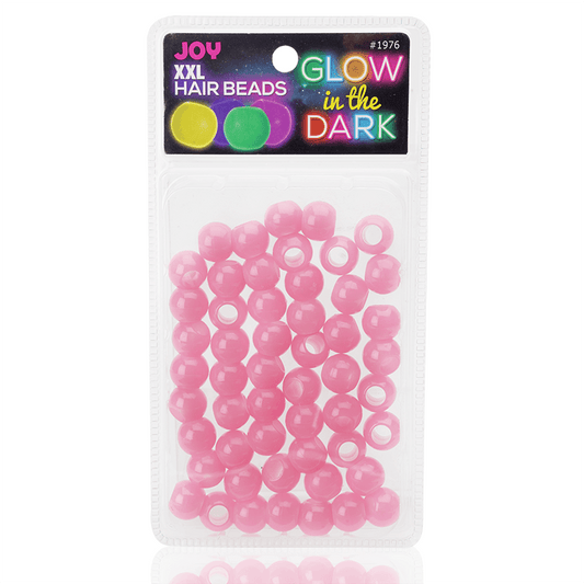 Annie - Joy XX-Large Glow In the Dark Hair Beads Pink