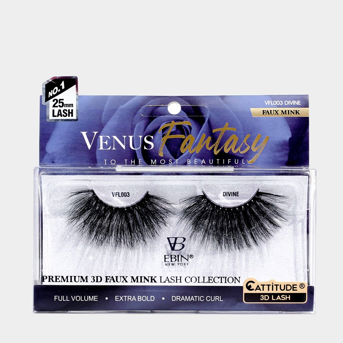 EBIN NEW YORK - Venus Fantasy 25mm Faux Mink 3D Lashes: Paradise