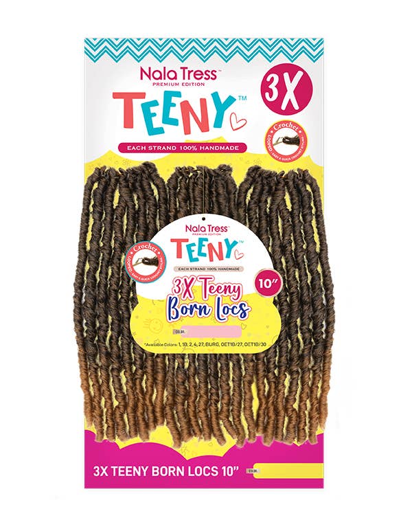 Esha Girl - Janet Nala Tress - 3X TEENY BORN LOCS 10"-1B