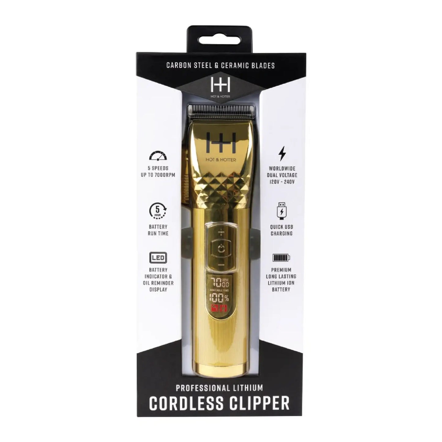 Annie - Hot & Hotter Professional Lithium Cordless Clipper Gold