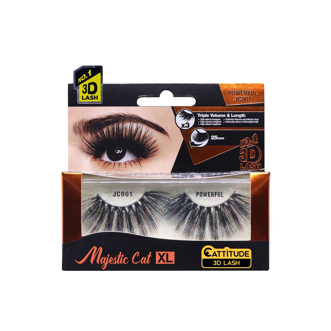 EBIN NEW YORK - Powerful - Majestic Cat 25mm 3D Lashes