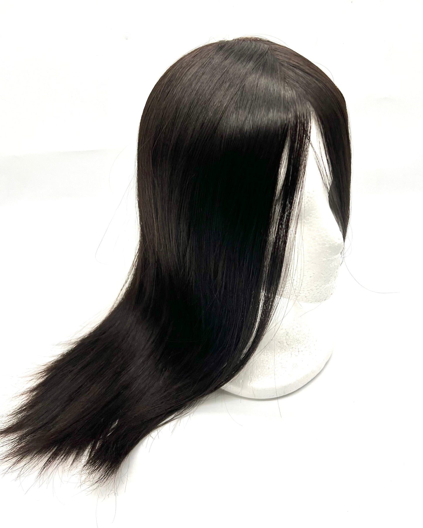 100%  cuticle remy hair natural injection polyskin topper 22''