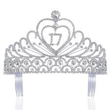 Medium Rhinestone Silver Tiara