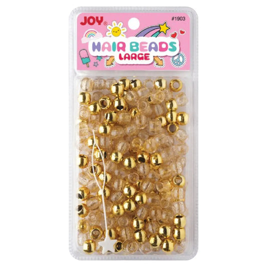 Joy Large Hair Beads 240ct Gold Metallic & Glitter