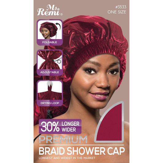 Annie International - Ms. Remi Max Jumbo Braid Shower Cap Burgundy