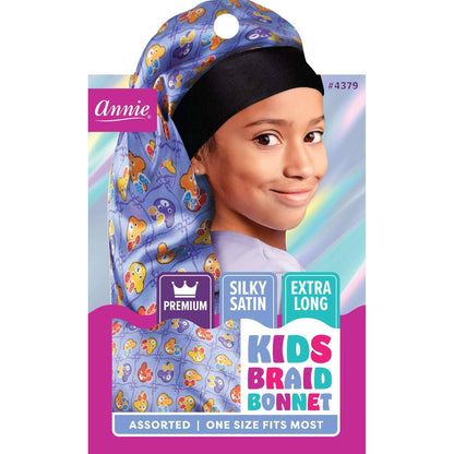 Annie Premium Kid's Silky Wide Edge Braid Bonnet Dual Layer