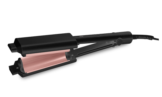 Ceramic Hair Crimping Wand - White Black Reduce Frizz Static