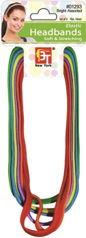 MI Hair Distribution - ELASTIC HEADBANDS 10 MM BRIGHT ASSORTED 1