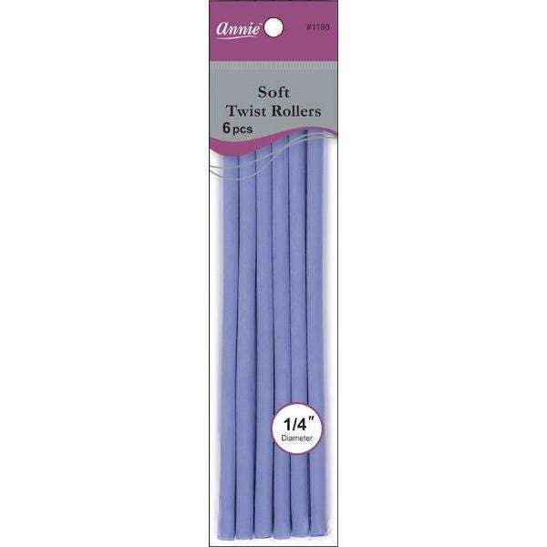 Annie Soft Twist Roller 7In 6Ct Lavender