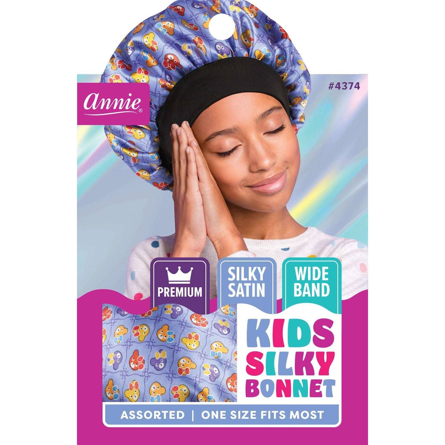 Annie International - Annie Premium Kid's Silky Wide Edge Bonnet Dual Layer Asst