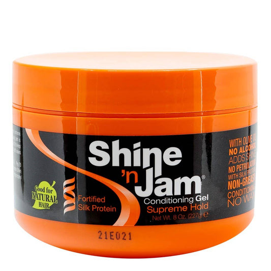 MK Smith's Shop - AMPRO Shine 'n Jam Conditioning Gel Supreme Hold- (8oz)