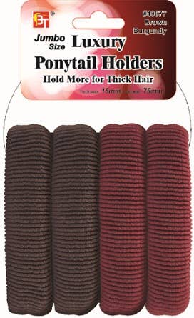 MI Hair Distribution - PONYTAIL HOLDERS JUMBO 15 MM BROWN BURGUNDY