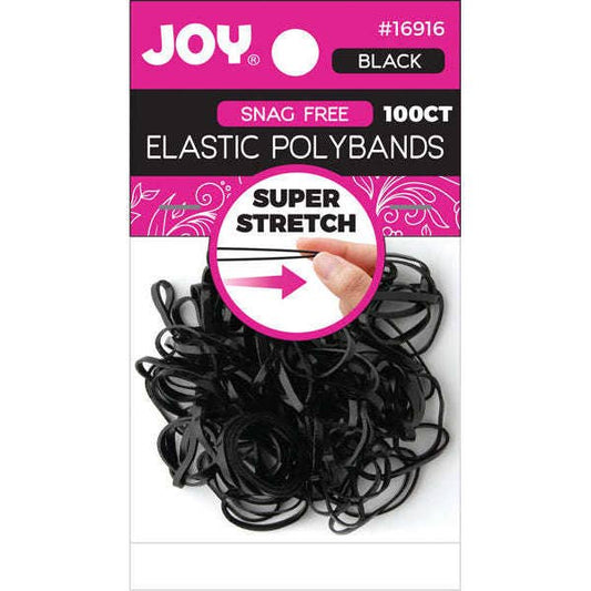 Annie - Joy Elastic Polybands 2.5cm Diameter 100ct Black