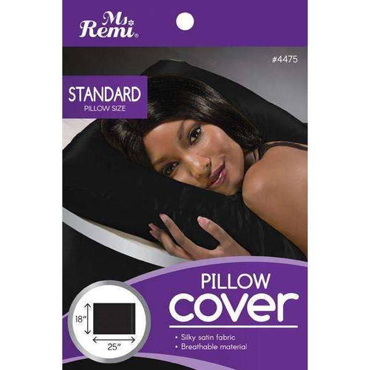 Ms. Remi Satin Pillow Cover Black